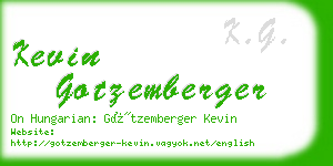 kevin gotzemberger business card